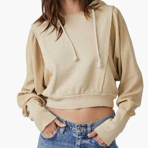 Free People Love Letter Cropped Hoodie